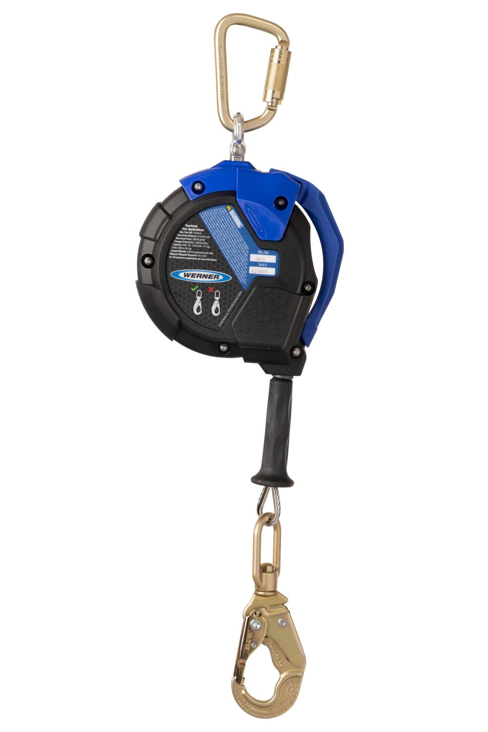 Werner 20′ Max Patrol Self-Retracting Lifeline Galvanized Cable - Ascmtools