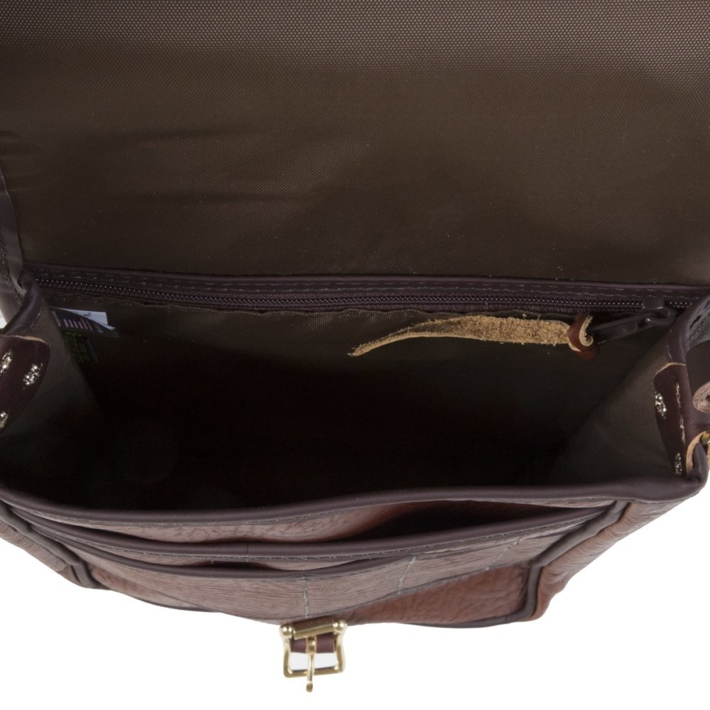 Duluth Pack 6 Liter Capacity Brown Trim Bison Leather Haversack - Ascmtools