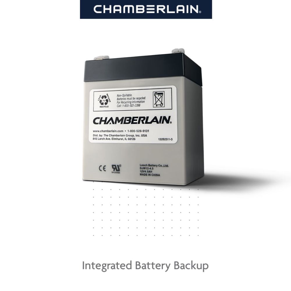 Chamberlain Garage Door Opener 1/2 HP Wi-Fi Chain Drive with Battery Backup - Ascmtools