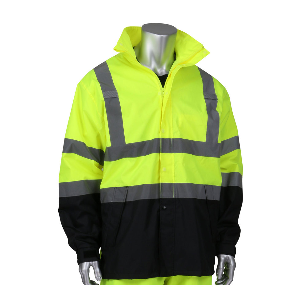 Protective Industrial Products Waterproof Jacket Falcon Hi Vis Yellow ANSI 2X/3X - Ascmtools