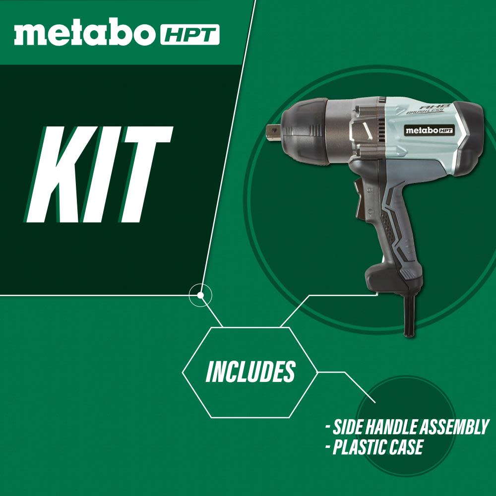 Metabo HPT 3/4 Inch Square Drive AC Brushless Impact Wrench | WR22SE - Ascmtools