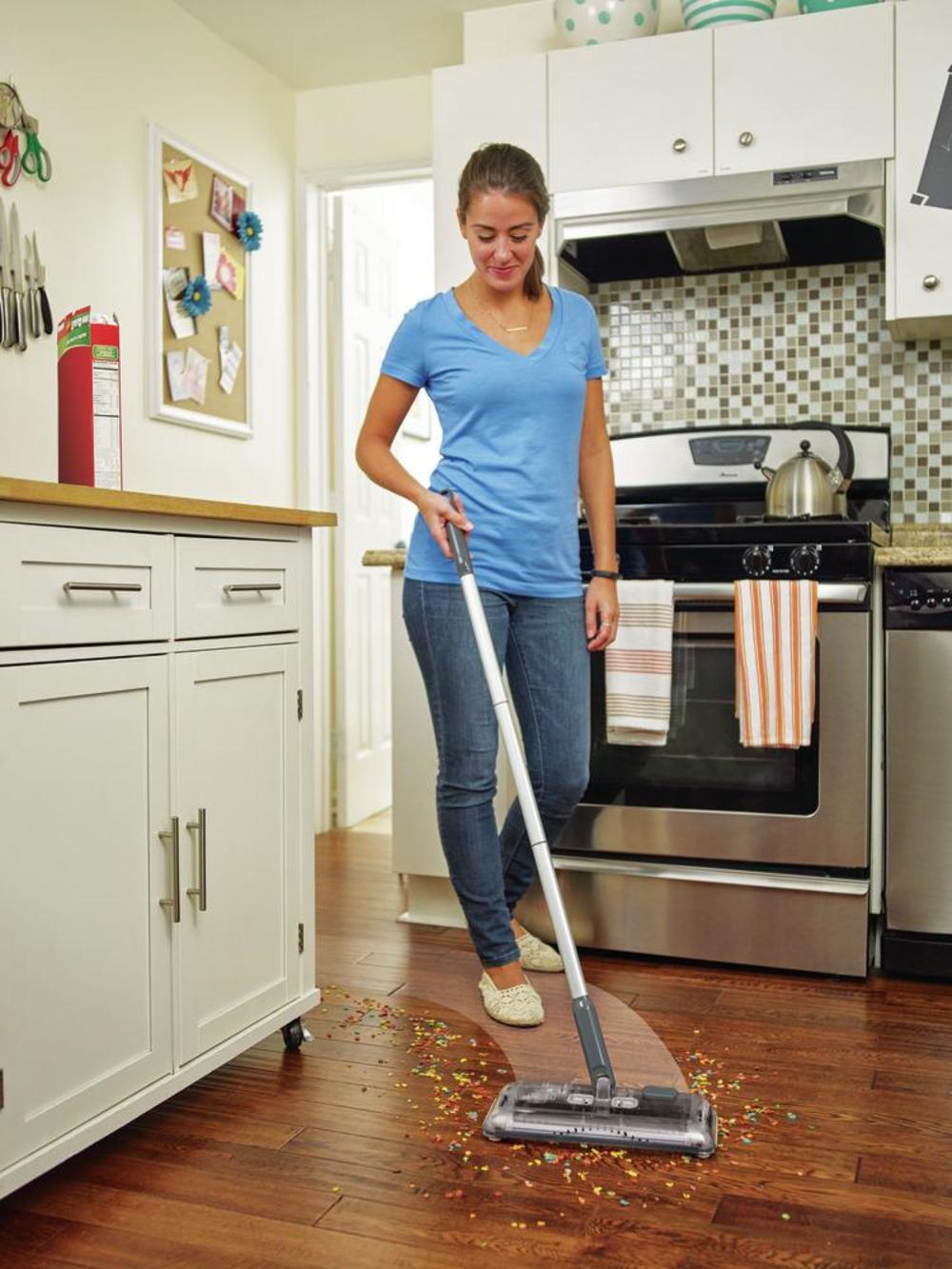 Black and Decker Lithium Floor Sweeper Grey - Ascmtools