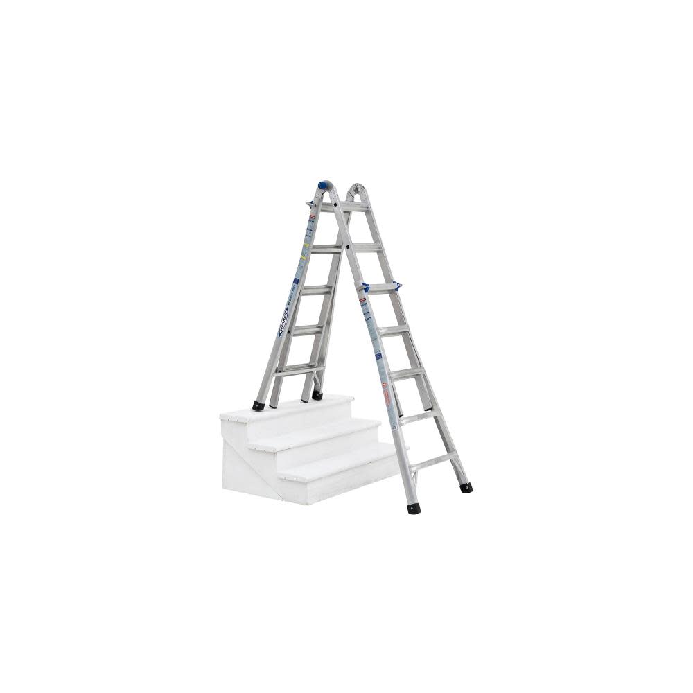 Werner 22 Ft. Reach Height Type IA Aluminum Multi-Position Ladder - Ascmtools