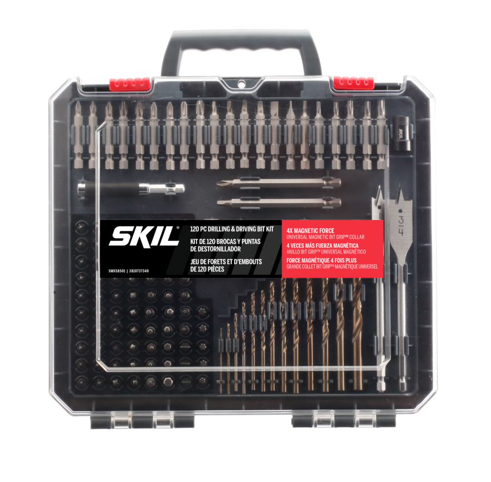 SKIL Drilling and Screw Driving Kit with Bit Grip 120pc - Ascmtools