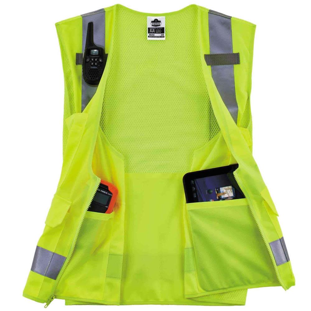 Ergodyne GloWear 8250Z Type R Class 2 Surveyors Vest Lime S/M - Ascmtools