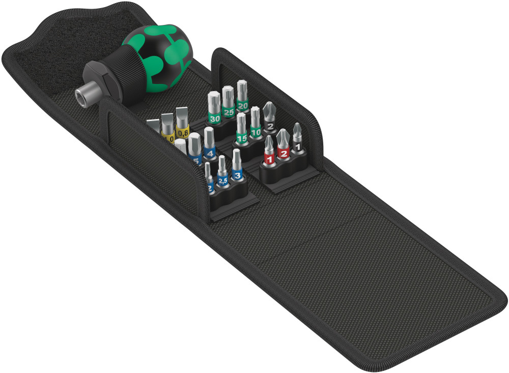 Wera Tools 19pc Kraftform Kompakt Stubby 1 Screwdriver Set - Ascmtools