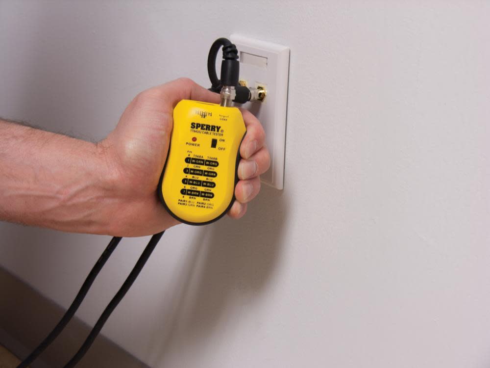 Gardner Bender Sperry Instruments TT64202 Cable Test Plus Coax & UTP/STP Cable Tester – Detects: Shorts / Miss-Wires & Reversals Wiring Reference Chart Included 2 Pc. Kit Yellow & Black - Ascmtools