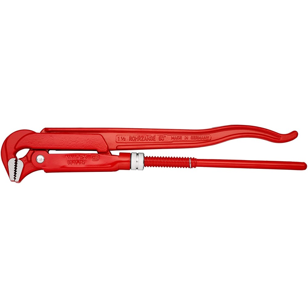 Knipex Pipe Wrench 90 Degree Angled 420 mm Swedish Pattern - Ascmtools