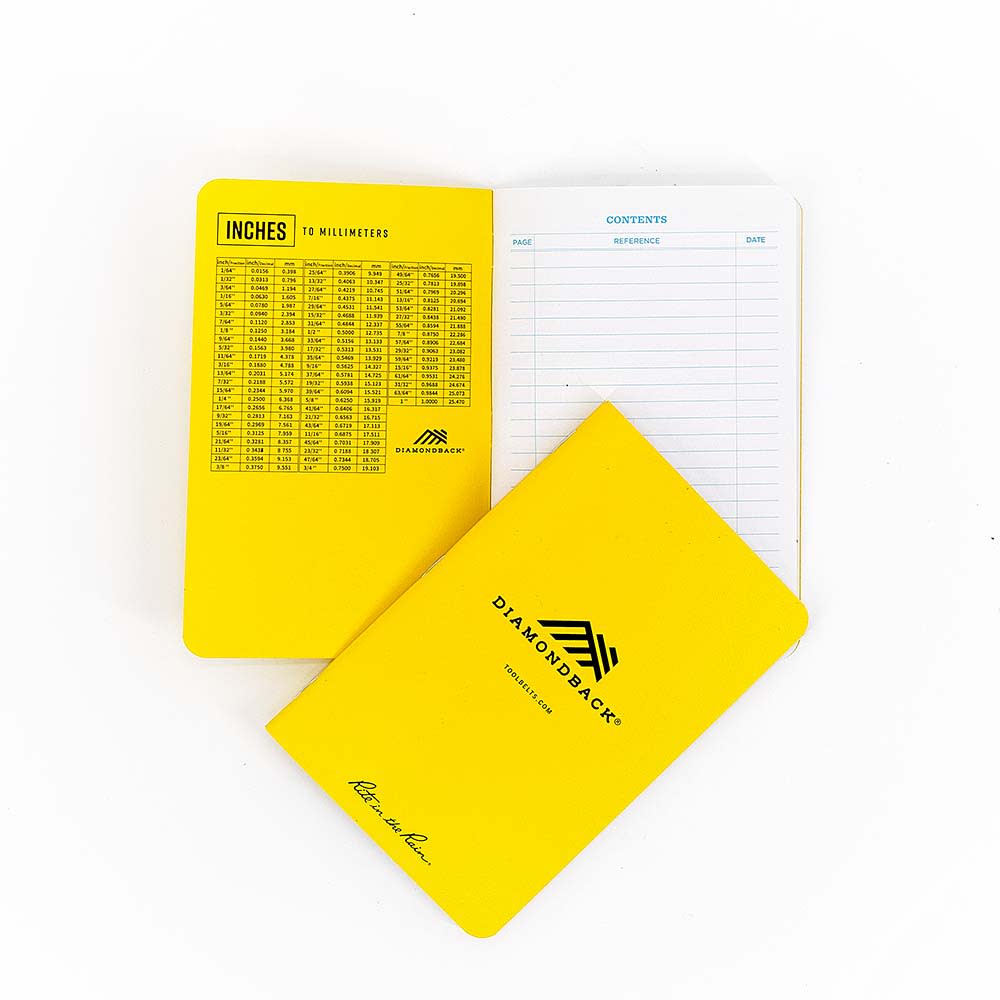 Diamondback Toolbelts Yellow DB x Rite in the Rain Mini Waterproof Notepad - Ascmtools