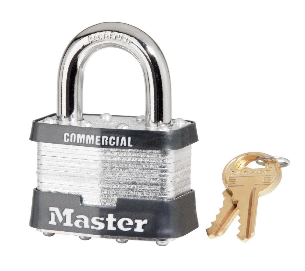 Master Lock 2in (51mm) Wide Laminated Steel Pin Tumbler Padlock Keyed Alike - Ascmtools