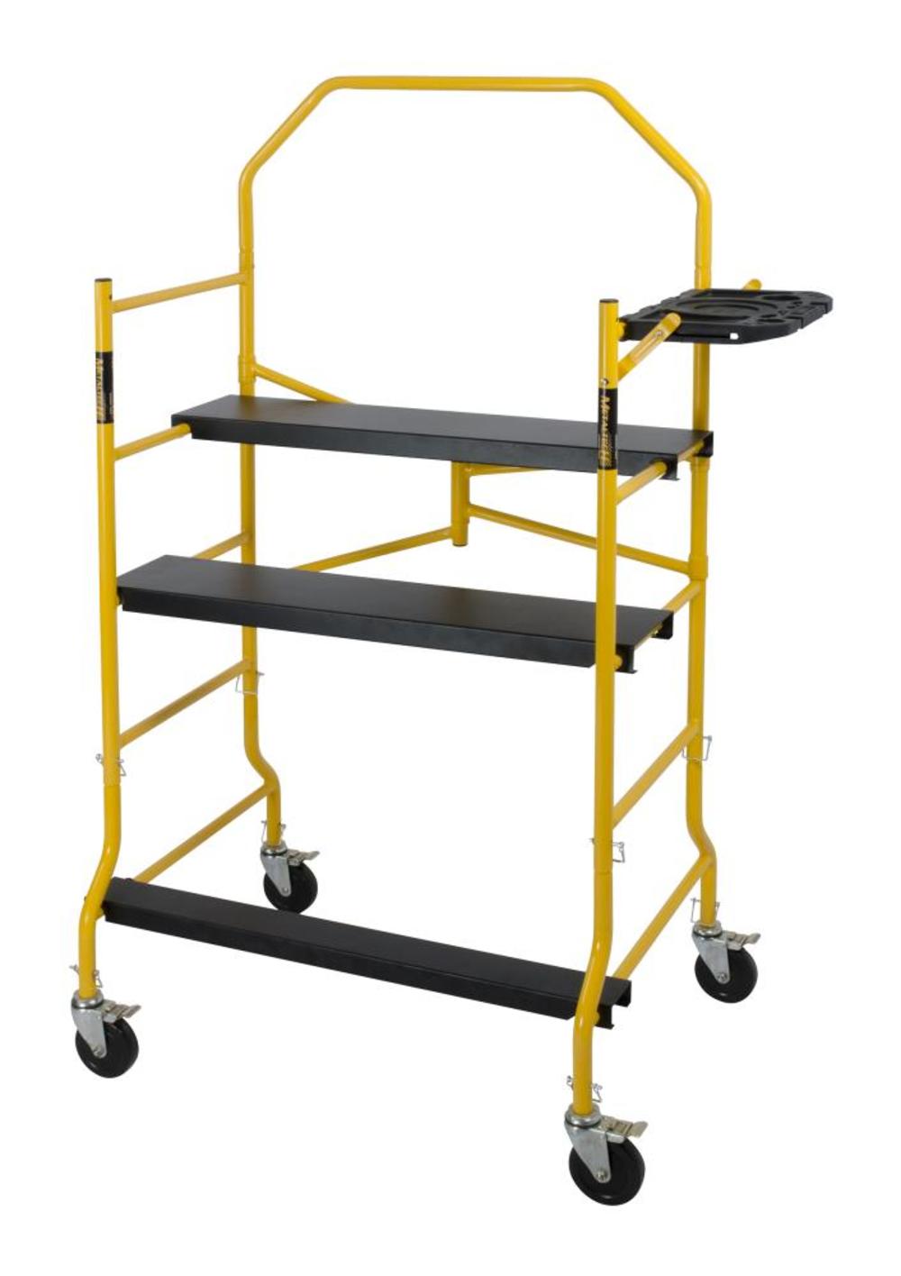 Metaltech 5-ft Jobsite Deluxe Scaffold with Tray and Safety Rail - Ascmtools