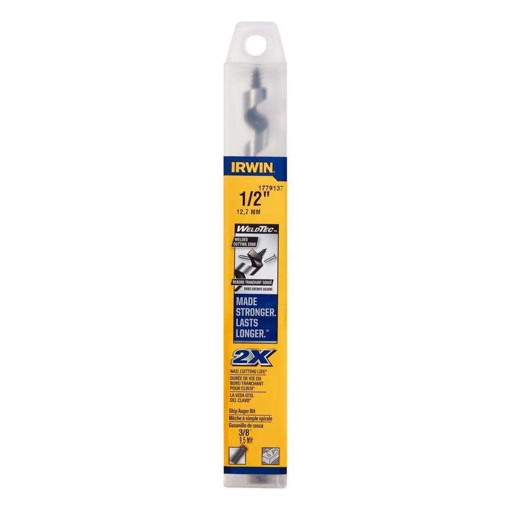 Irwin WELDTEC SHIP AUGER 1/2″ X 7.5″ - Ascmtools