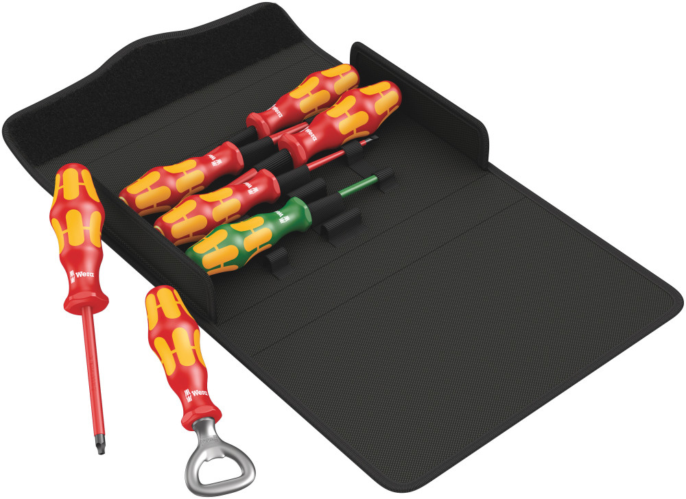 Wera Tools 7pc Kraftform Plus 100 iS/7 Set 3 VDE Screwdriver Set - Ascmtools