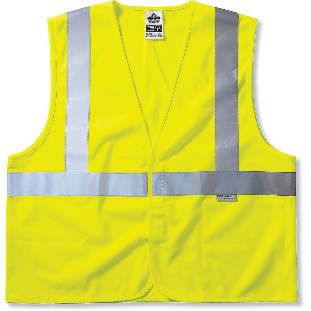 Ergodyne GloWear 8225HL Class 2 Lime Green Safety Vest – L/XL - Ascmtools
