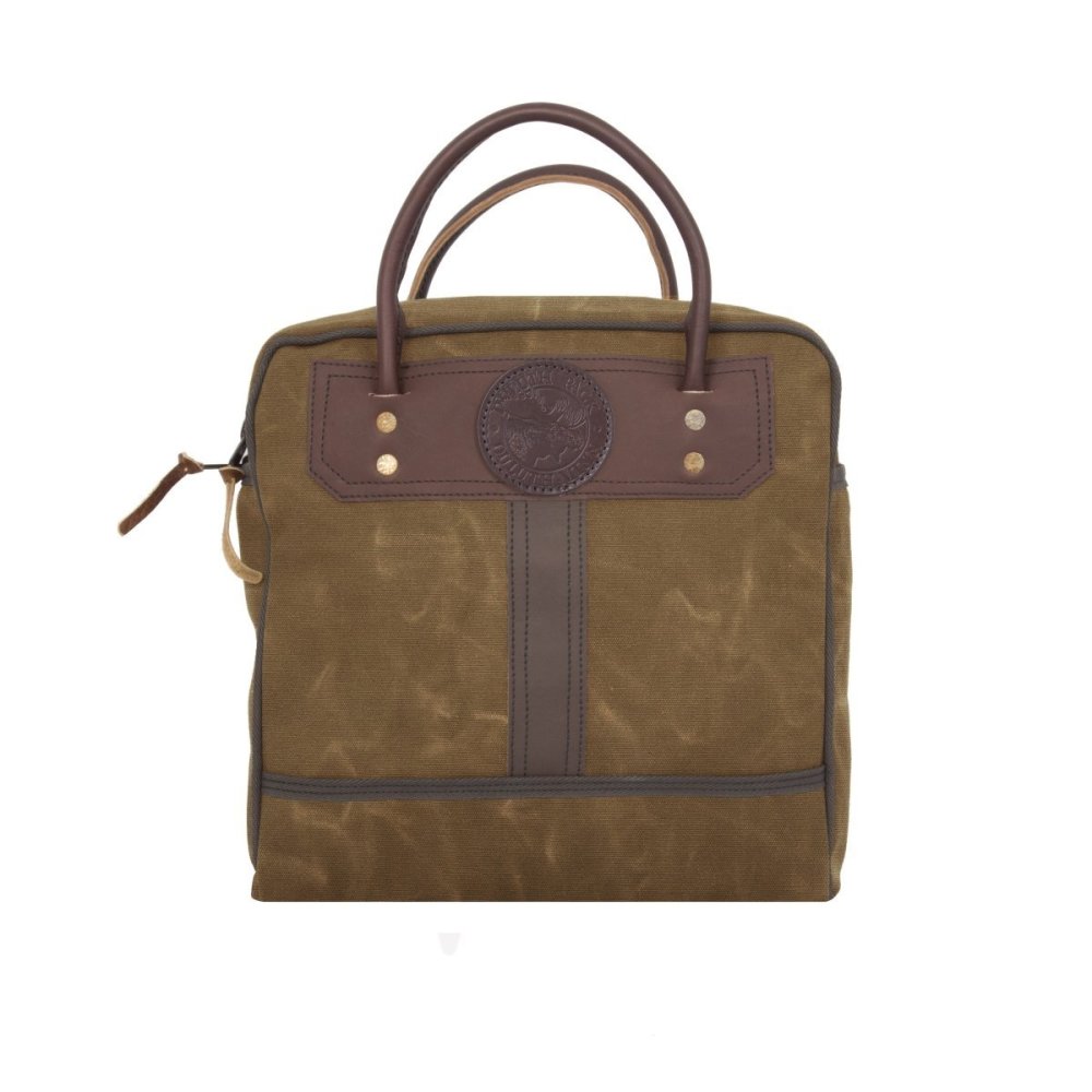 Duluth Pack 17 Liters Capacity Waxed Khaki Zip Top Tote - Ascmtools