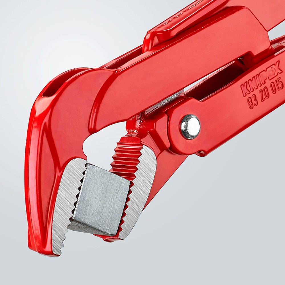 Knipex Pipe Wrench 45 Degree Angled 430 mm Swedish Pattern - Ascmtools