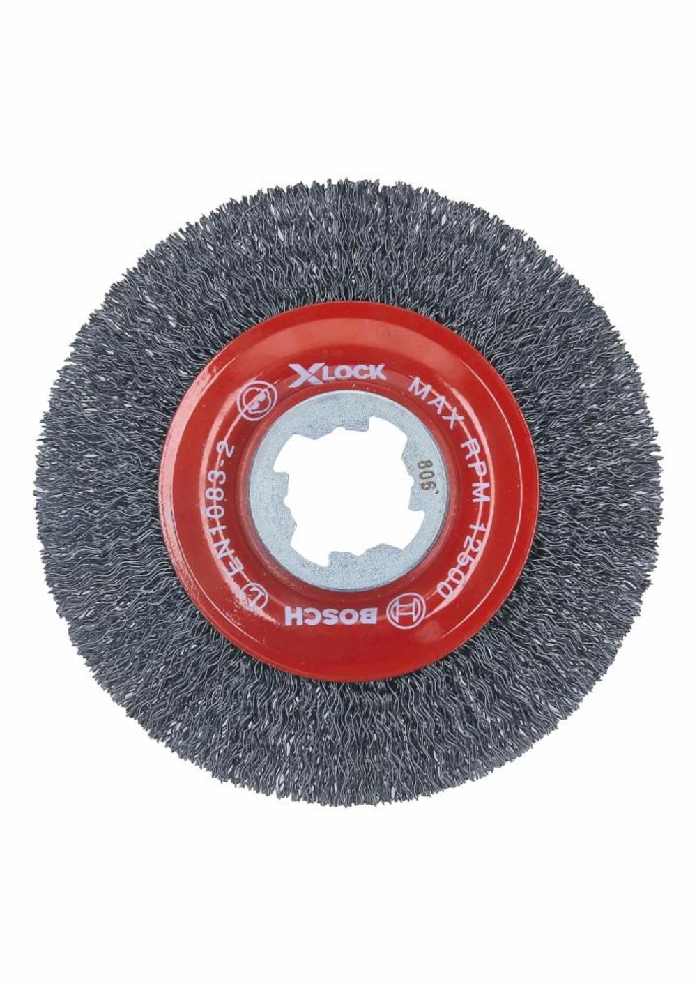 Bosch 4-1/2 In. Wheel Dia. X-LOCK Arbor Tempered Steel Crimped Wire Wheel - Ascmtools
