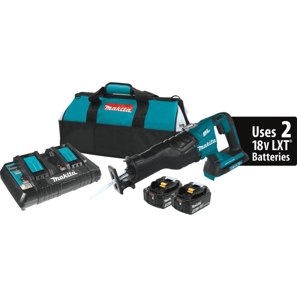 Makita 18V X2 LXT Lithium-Ion (36V) Brushless Cordless Recipro Saw Kit (5.0Ah) - Ascmtools