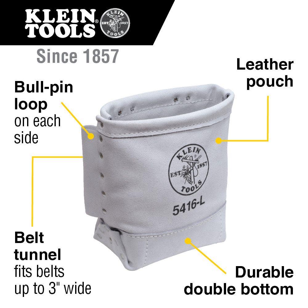 Klein Tools Bull Pin/Bolt Bag with Loop Leather - Ascmtools