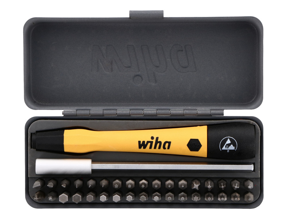 Wiha GoBox Electronics ESD Precision Micro Bit Set 36pc - Ascmtools