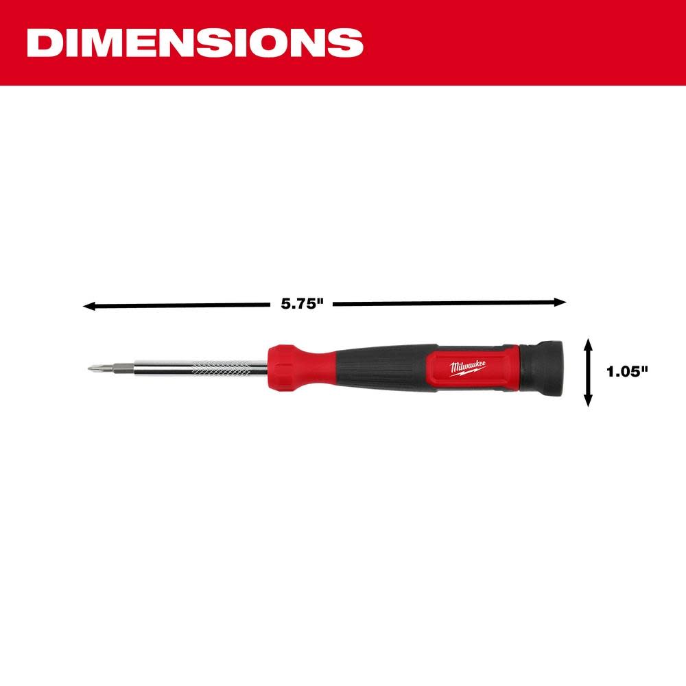 Milwaukee 4 in 1 Precision Multi Bit Screwdriver - Ascmtools