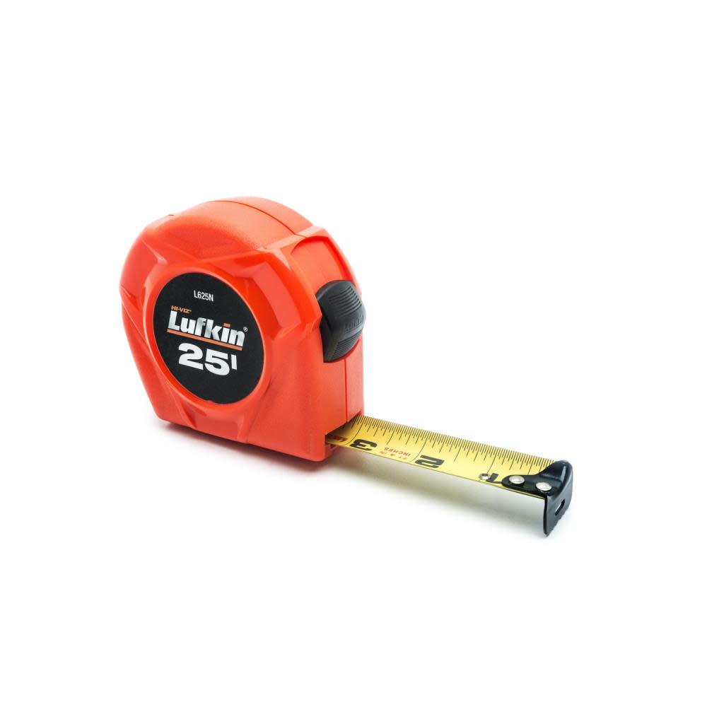 Crescent Lufkin Tape Measure 1 In. x 25 Ft. Hi-Viz Orange Power Return - Ascmtools