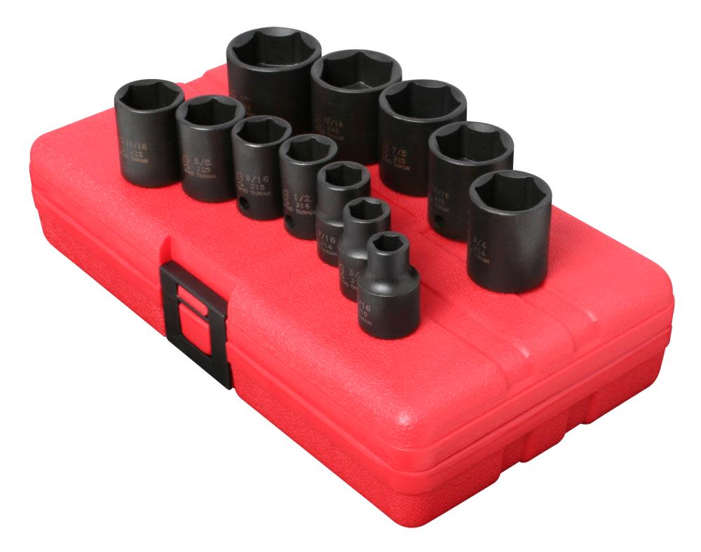 Sunex 3/8 In. Drive SAE Impact Socket Set 12 pc. - Ascmtools