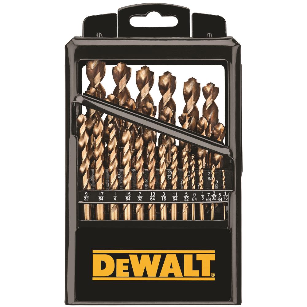 DEWALT 29 pc. Industrial Cobalt Pilot Point Drill Bit Set - Ascmtools