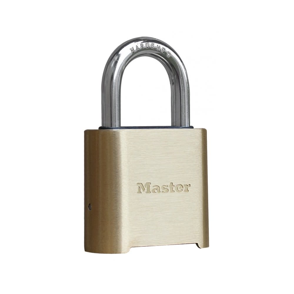 Master Lock 2 In. Wide Brass Resettable Combination Padlock - Ascmtools