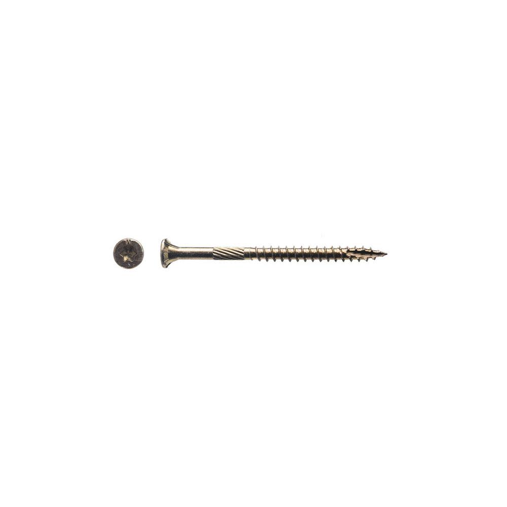Western Builders Supply 2-1/2 In. Flat Head Gold Interior Structural Wood Screw - Ascmtools