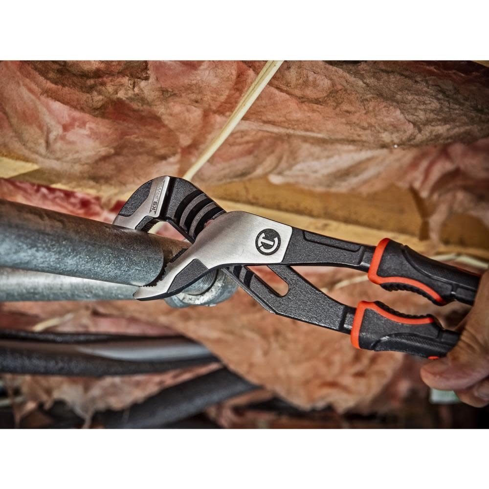 Crescent 8″ Z2 K9 V-Jaw Dual Material Tongue and Groove Pliers - Ascmtools