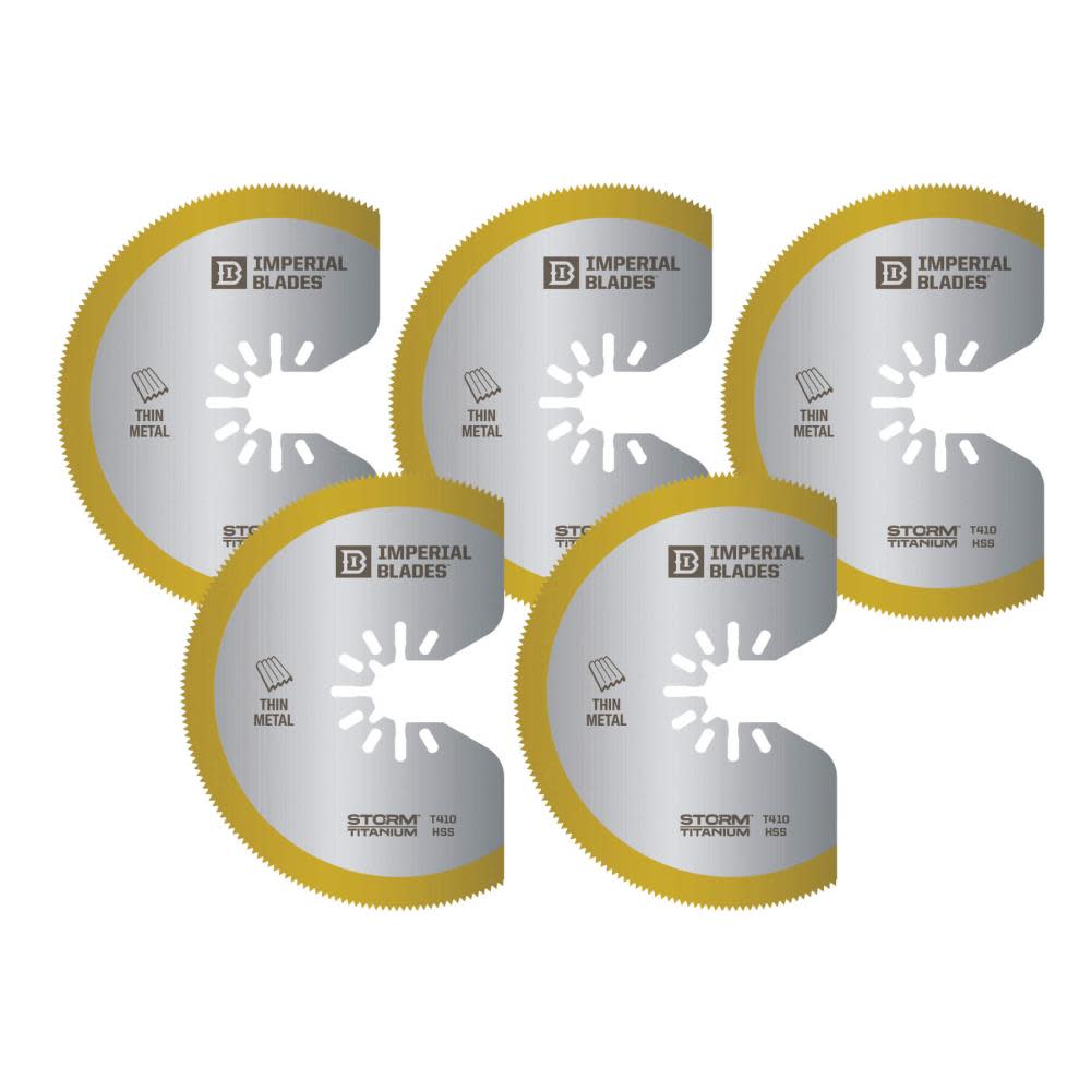 Imperial Blades IBOAT410-5 One Fit 3-1/8″ Storm Titanium Thin Metal Segment Blade 5PC - Ascmtools