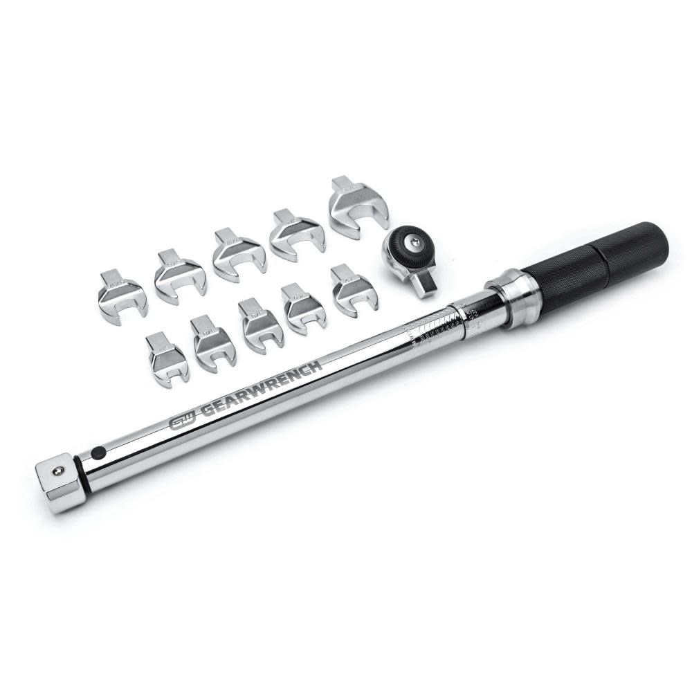 GEARWRENCH 3/8″ Drive SAE Open End Interchangeable Torque Wrench Set 12pc - Ascmtools