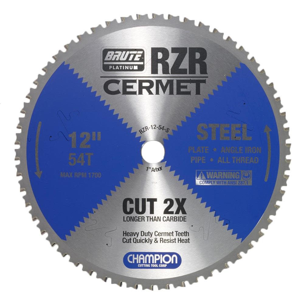 Champion Cutting Tool Cermet Tipped Circular Saw Blade 12″ (Steel Cutting) - Ascmtools