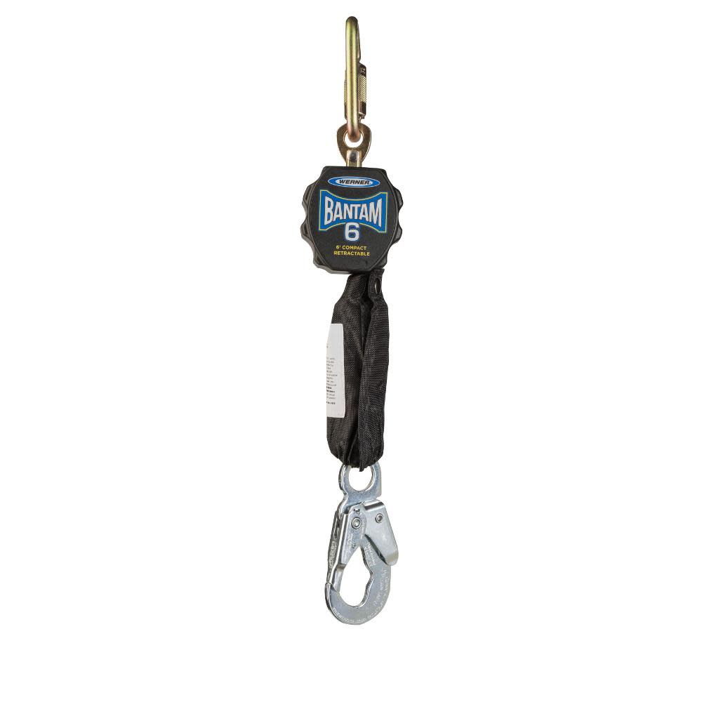 Werner 6 ft Bantam Web Self-Retracting Lifeline - Ascmtools