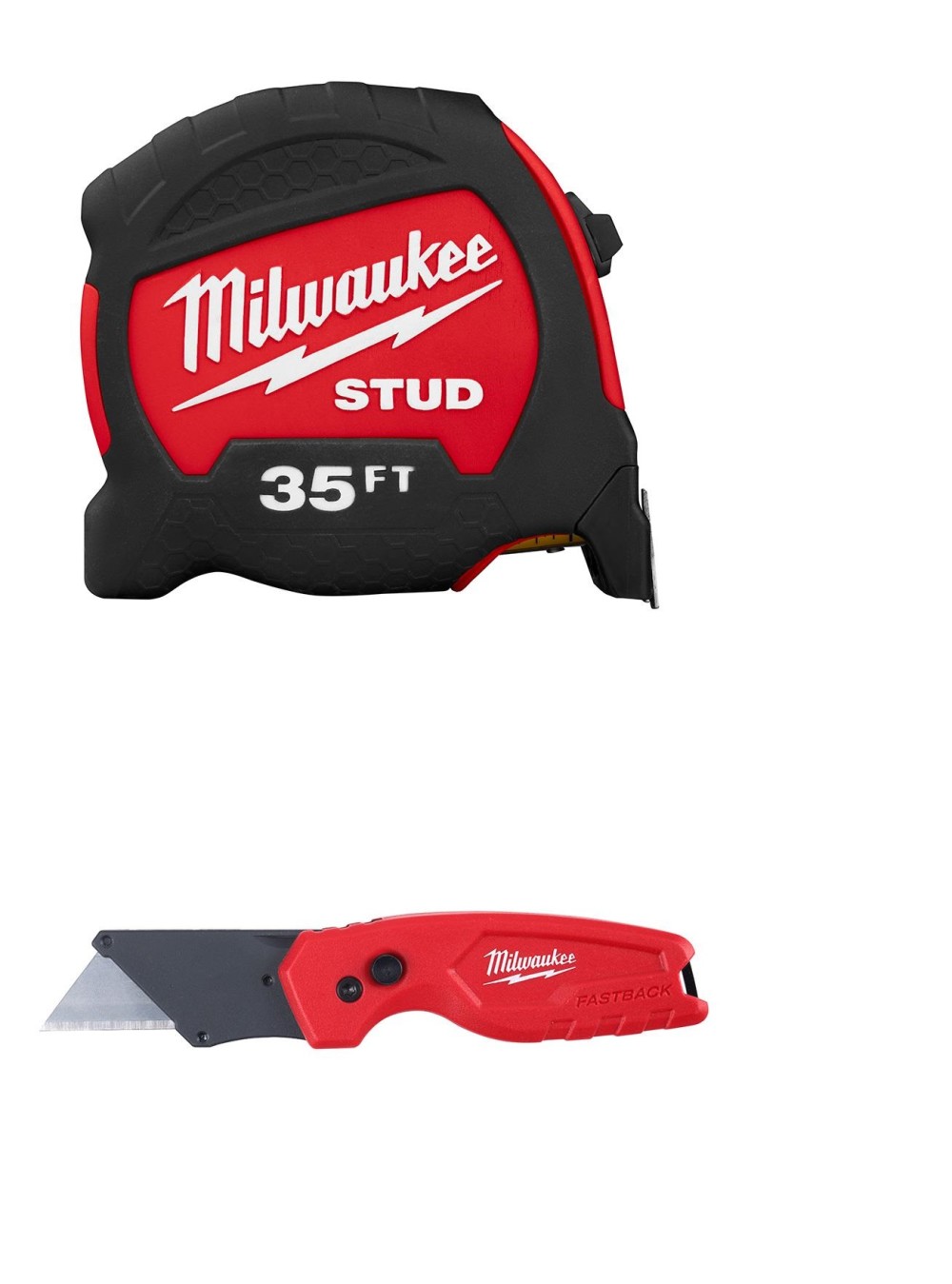 Milwaukee Tape Measure 35′ & Utility Knife Bundle - Ascmtools