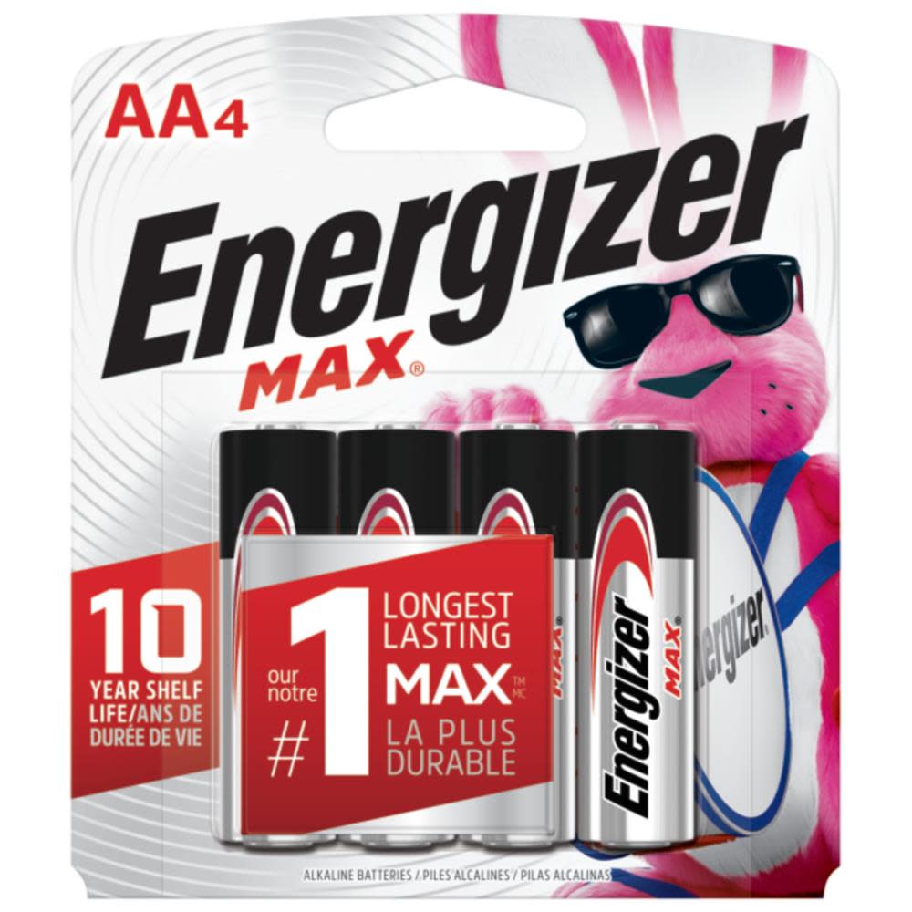Energizer MAX Alkaline AA Batteries 4 Pack - Ascmtools