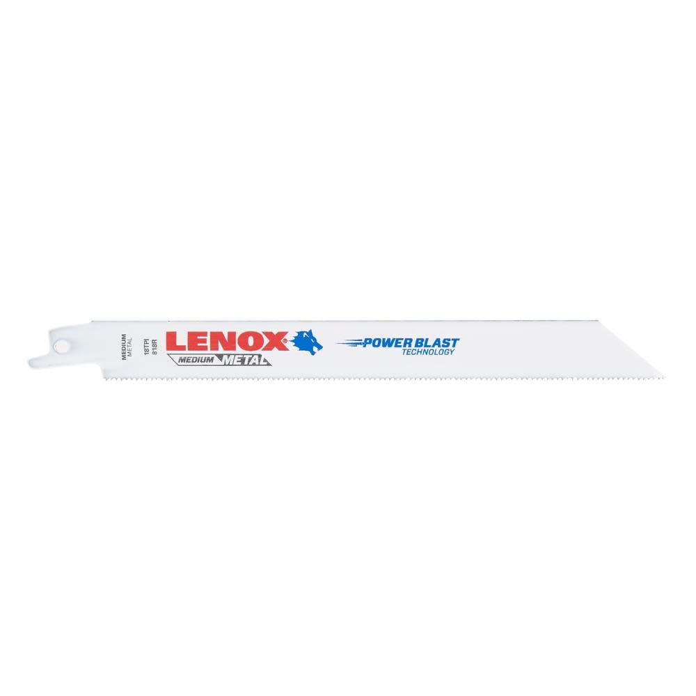 Lenox Reciprocating Saw Blade B818R 8″ X 3/4″ X .035″ X 18 TPI 25pk - Ascmtools