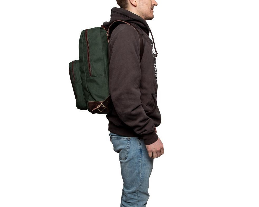 Duluth Pack 21 Liter Capacity Olive Drab Large Deluxe Laptop Backpack - Ascmtools