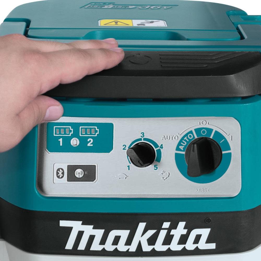 Makita 18V X2 LXT 36V 2.1 Gallon HEPA Dry Dust Extractor/Vacuum with AWS Bare Tool - Ascmtools