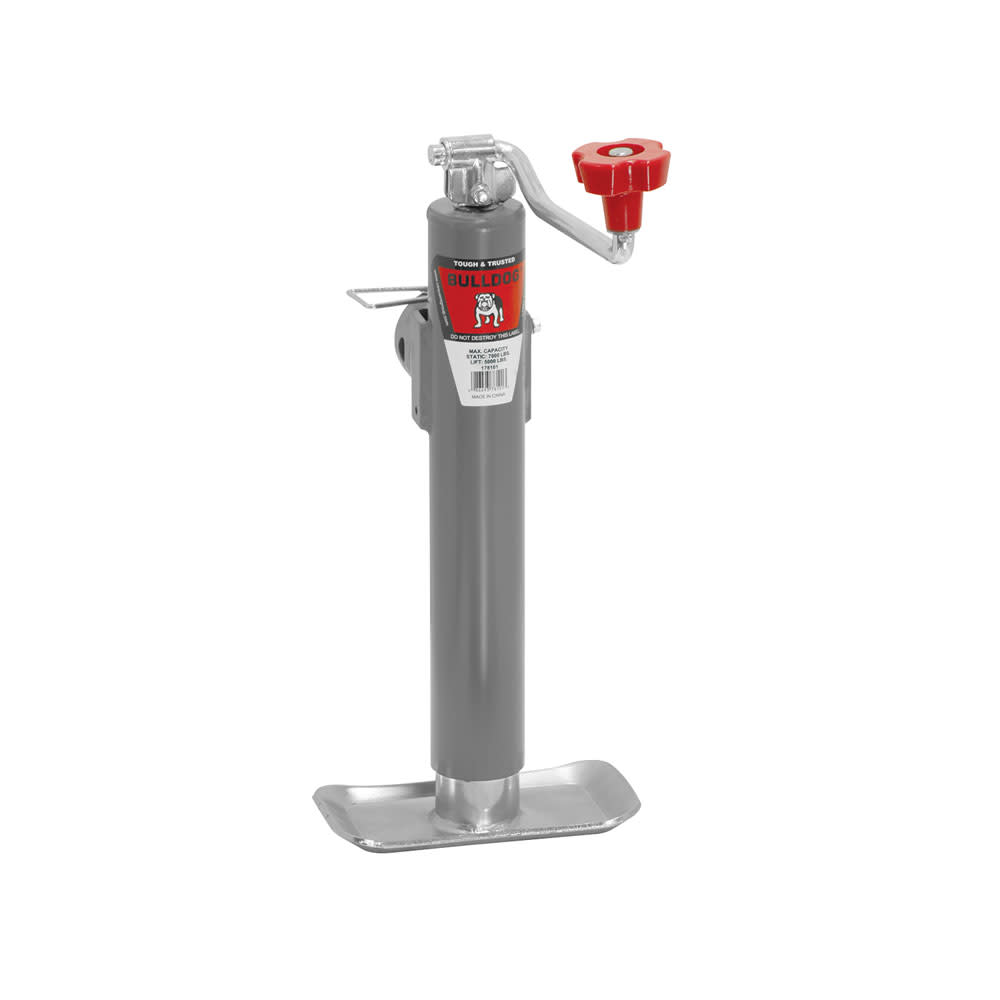 Reese Bulldog 10″ 5000 lbs Gray Steel Top Wind Round Jack Trailer - Ascmtools