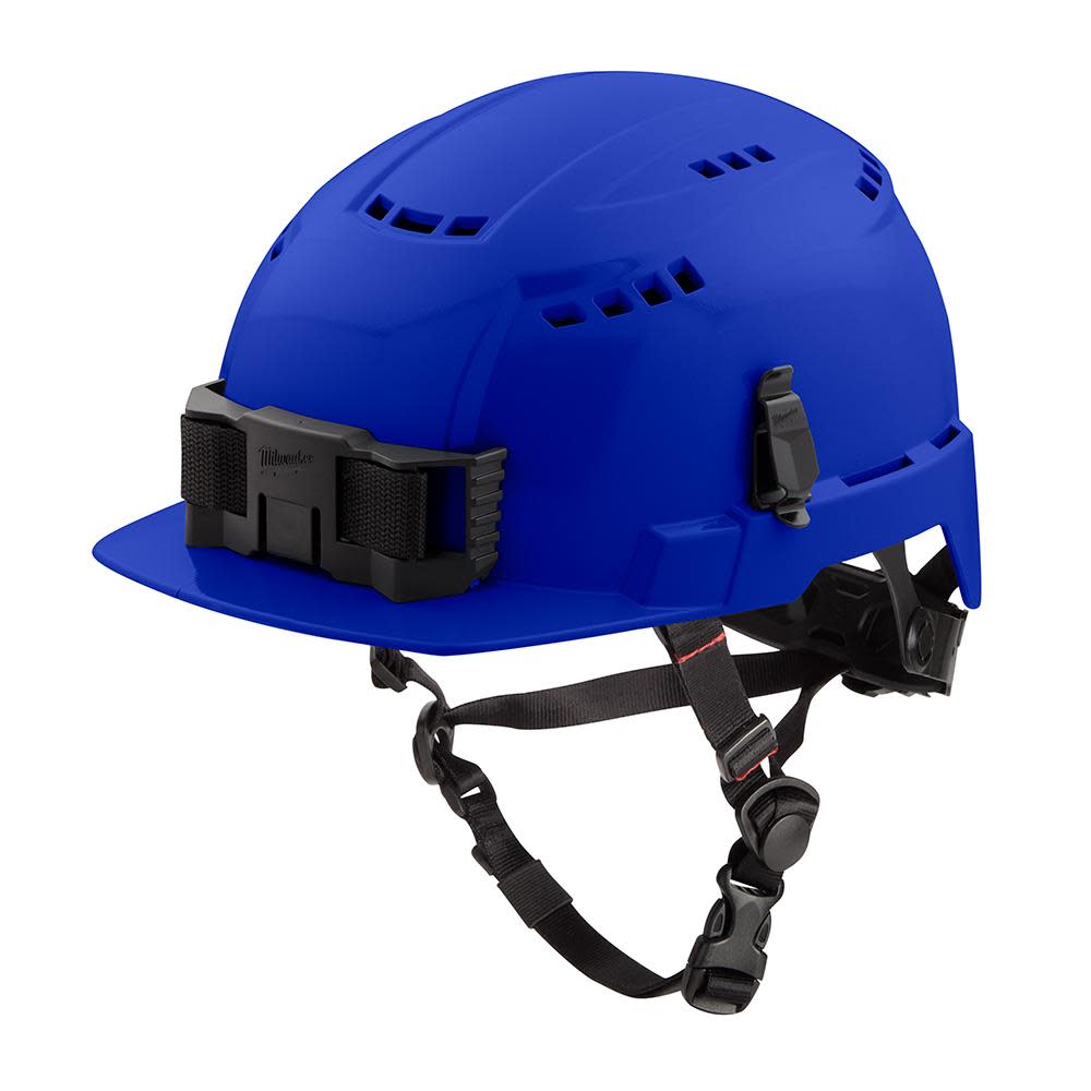 Milwaukee Blue Front Brim Vented Helmet with BOLT Class C - Ascmtools