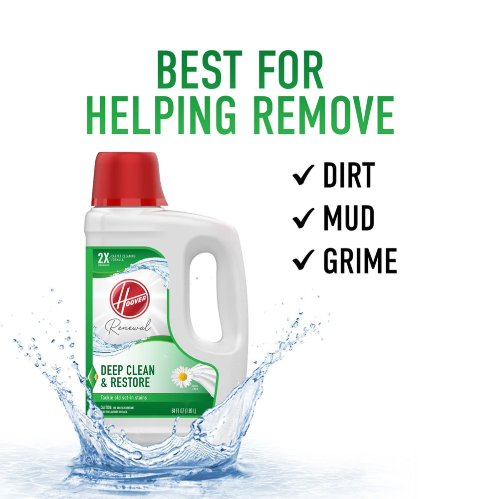 Hoover Residential Vacuum Renewal Carpet Cleaner Solution Deep Cleaning 64oz - Ascmtools