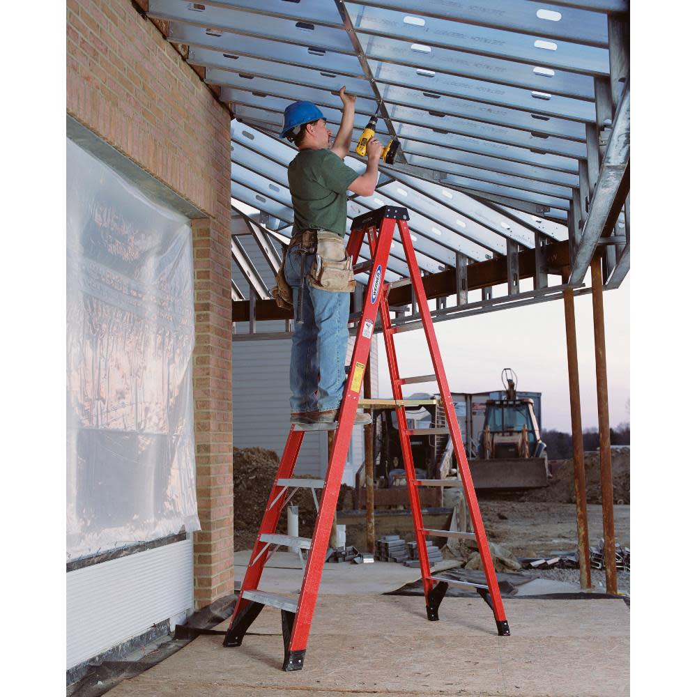 Werner 8 Ft. Type IAA Fiberglass Step Ladder - Ascmtools