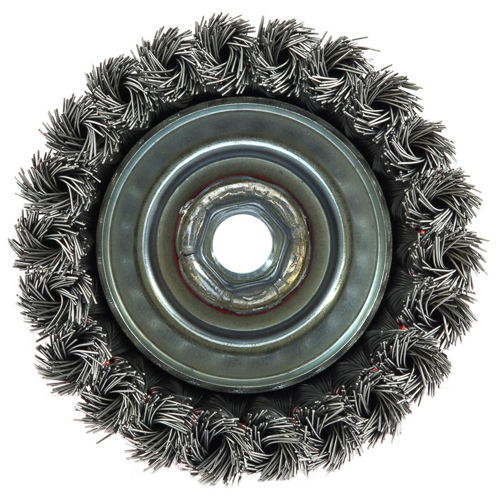 Forney Industries Cup Brush Knotted 4″ x .020″ x 5/8″ 11 Arbor - Ascmtools