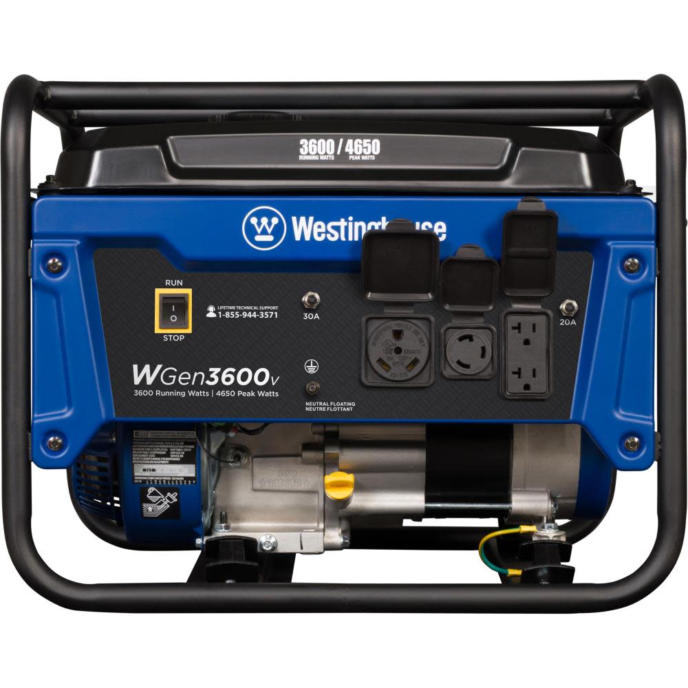 Westinghouse Outdoor Power 3600 Running Watt Portable Gas Powered Generator with RV Ready TT-30R 30 Amp Receptacle - Ascmtools