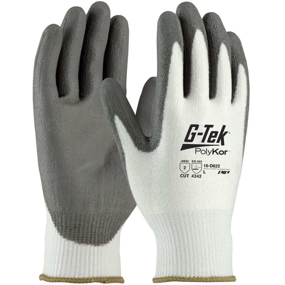 Protective Industrial Products Gloves White Seamless Knit G-Tek PolyKor Blended XS - Ascmtools