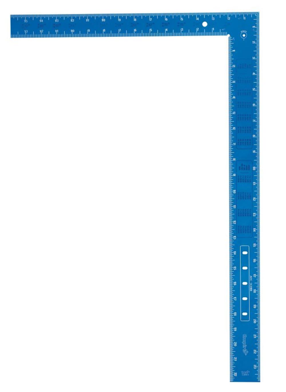 Empire Level 16 in. x 24 in. True Blue Laser Etched Framing Square - Ascmtools