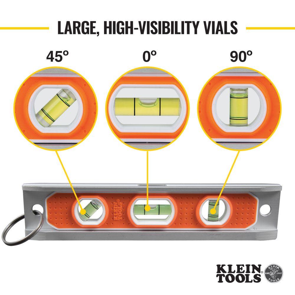 Klein Tools Magnetic Torpedo Level with Ring - Ascmtools