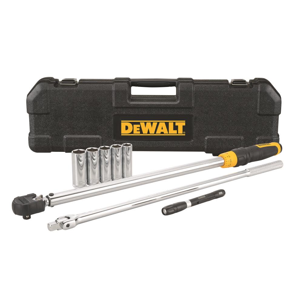 DEWALT 8 pc. 1/2 in. Drive Torque Wrench Tire Change Kit - Ascmtools